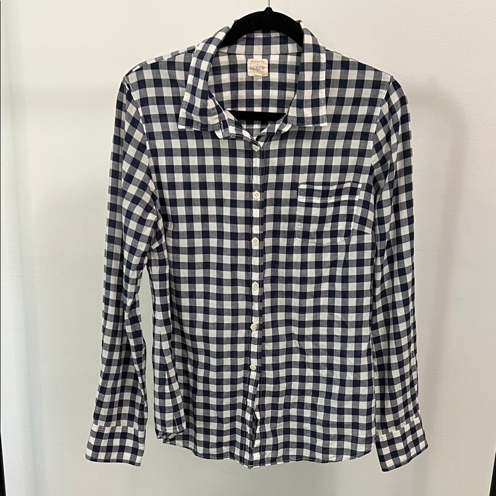 J. Crew Women’s Navy Gingham Shirt